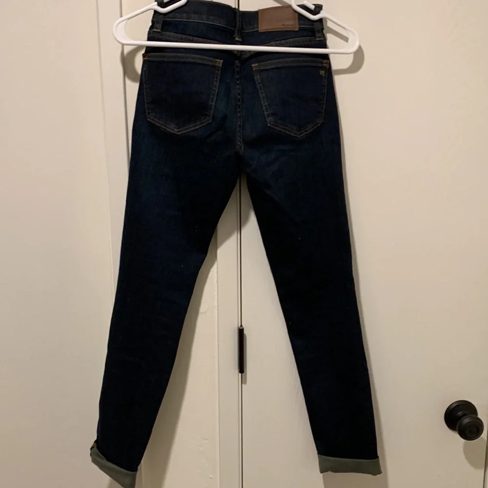 Skinny Skinny Madewell Jeans Dark Denim 5 pocket Jeans Excellent Condition Sz 24 - Picture 6 of 8